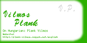 vilmos plank business card